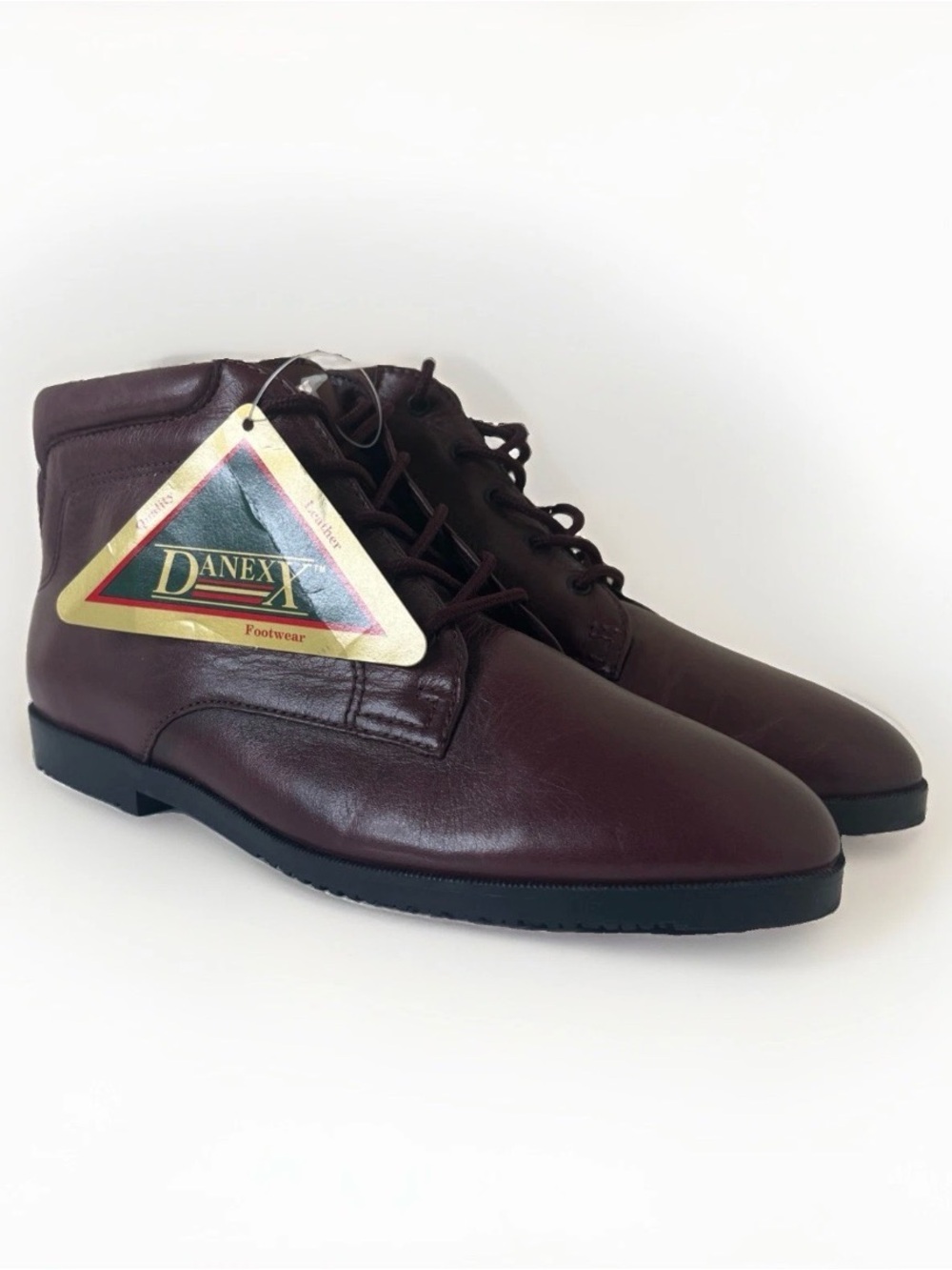 Vintage Danexx Austin-4 Burgundy Leather  Upper Ankle LaceUp Women’s  Size 7M NW